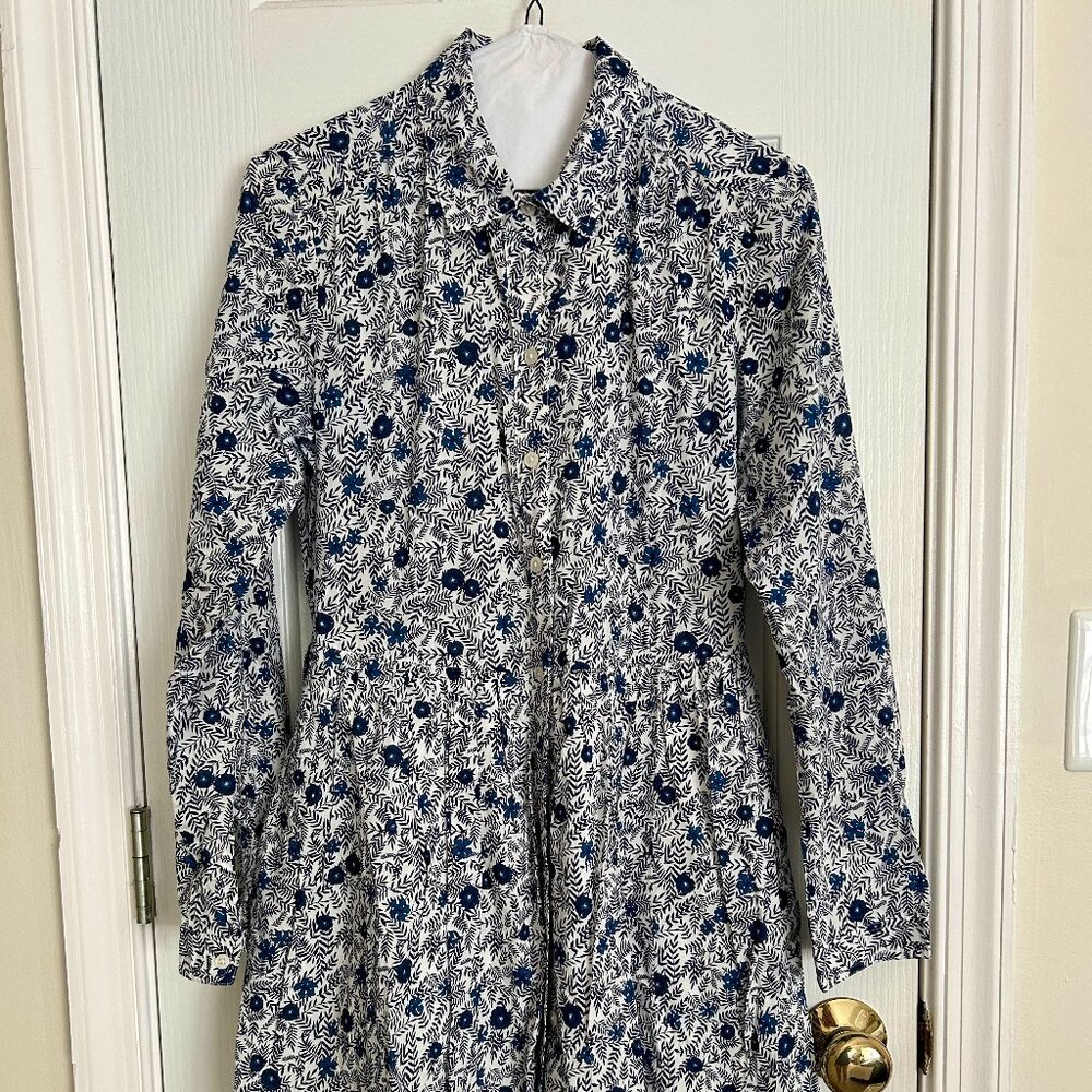 J.Crew Factory Blue Floral Dress